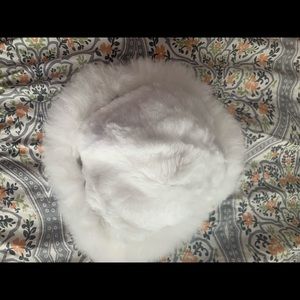 Alpaca white fur hat
